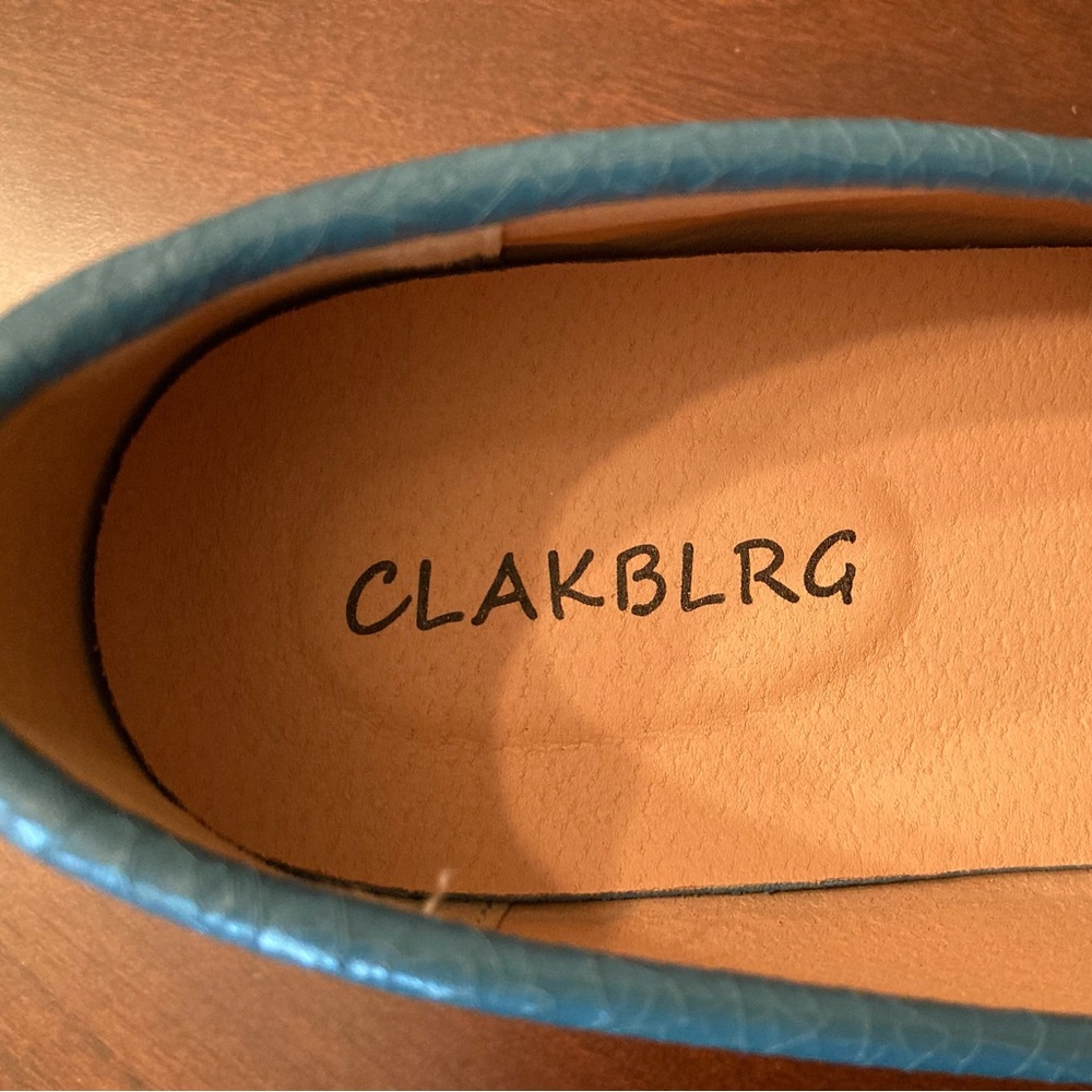 Women’s Teal Chunky Penny Loafers - Picture 3 of 5